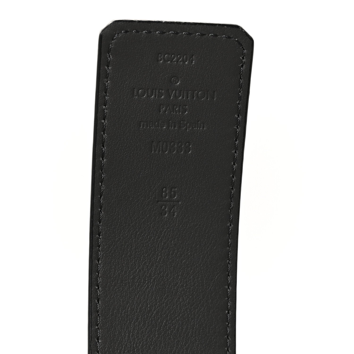 Louis Vuitton Calfskin 40mm Damier LV Initiales Reversible Belt 85 34 Gray Black 5 of 8