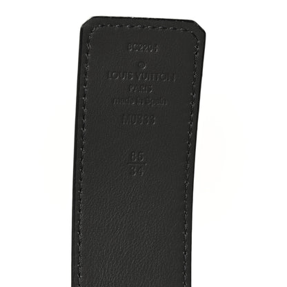Louis Vuitton Calfskin 40mm Damier LV Initiales Reversible Belt 85 34 Gray Black 5 of 8