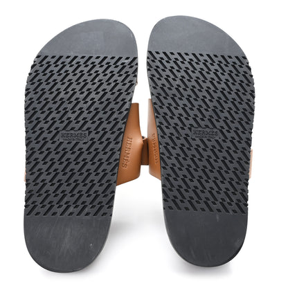 Hermes Calfskin Womens Chypre Sandals 39 Naturel 6 of 10
