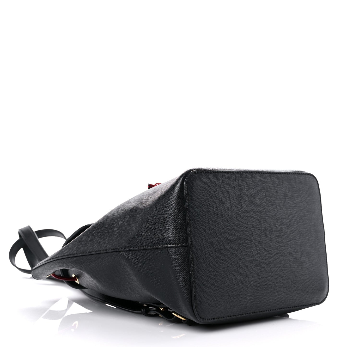 Vitello Cruise Bi-Color FF 1974 Embossed F is Fendi Drawstring Backpack Black Fragola Maya