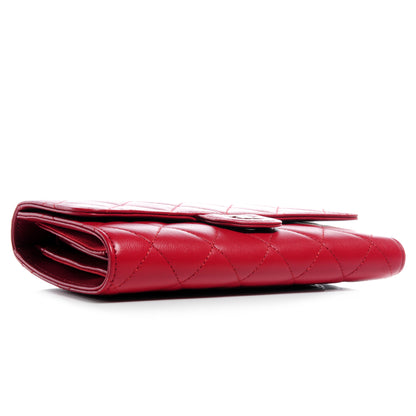 Chanel Lambskin Quilted Large Flap Wallet Red 4 of 9