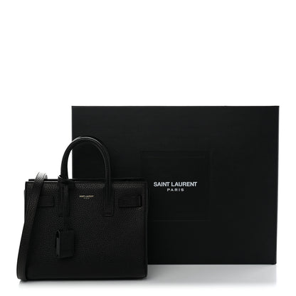 Saint Laurent Grained Calfskin Nano Sac De Jour Black 12 of 12