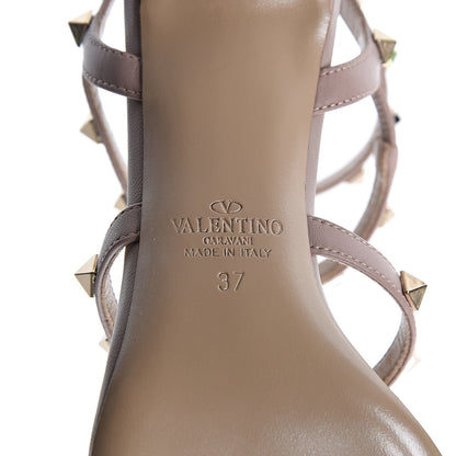 Valentino Garavani Calfskin Nappa Rockstud Gladiator 70mm Sandals 37 Poudre 9 of 10