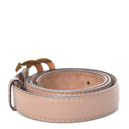 Gucci Calfskin Sculpted GG Belt 85 34 Nude 3 of 9