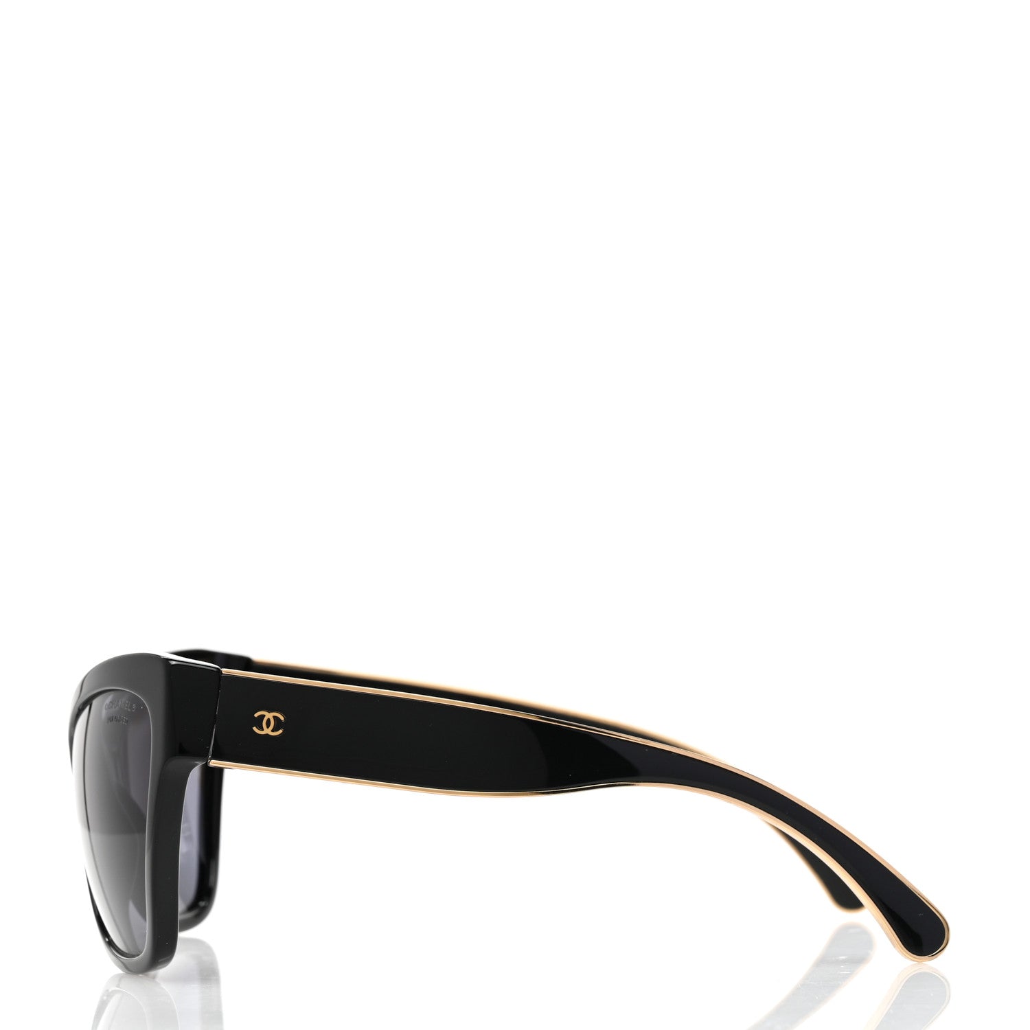 Chanel Acetate CC Cat Eye Sunglasses 5271 Black 3 of 8