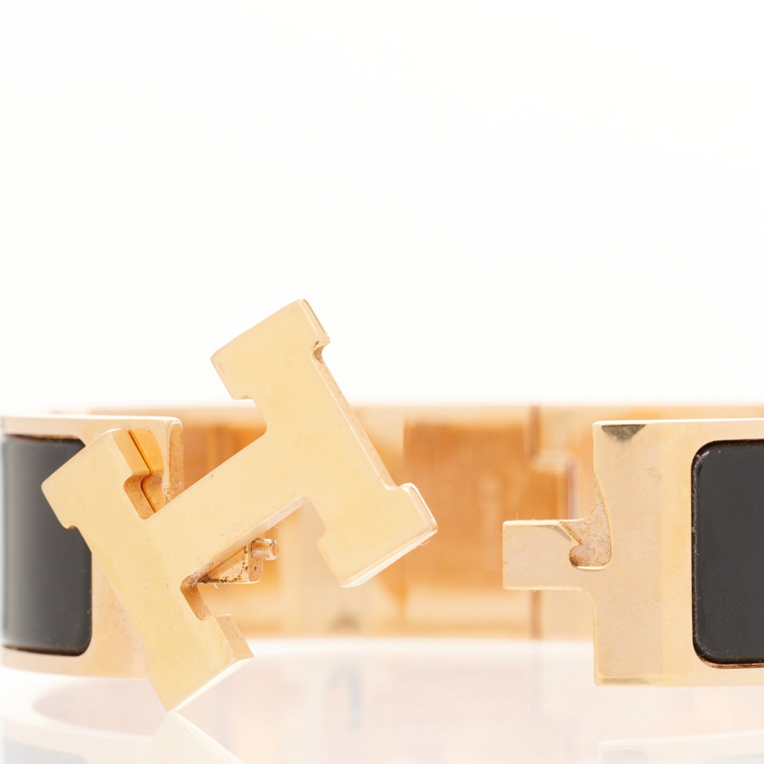 Hermes Enamel Wide Clic Clac H Bracelet GM Black 4 of 4