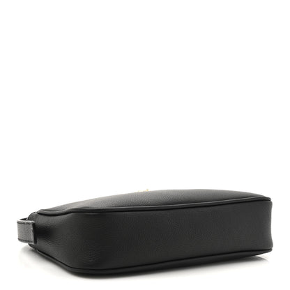 Versace Grained Calfskin Medusa Shoulder Bag Black 4 of 9