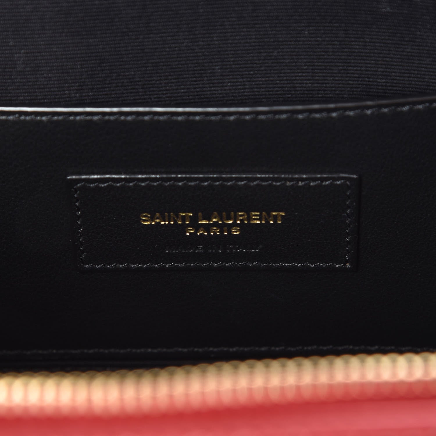 Saint Laurent Patent Matelasse Vicky Monogram Belt Bag Red 6 of 9