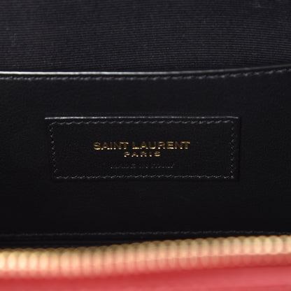 Saint Laurent Patent Matelasse Vicky Monogram Belt Bag Red 6 of 9