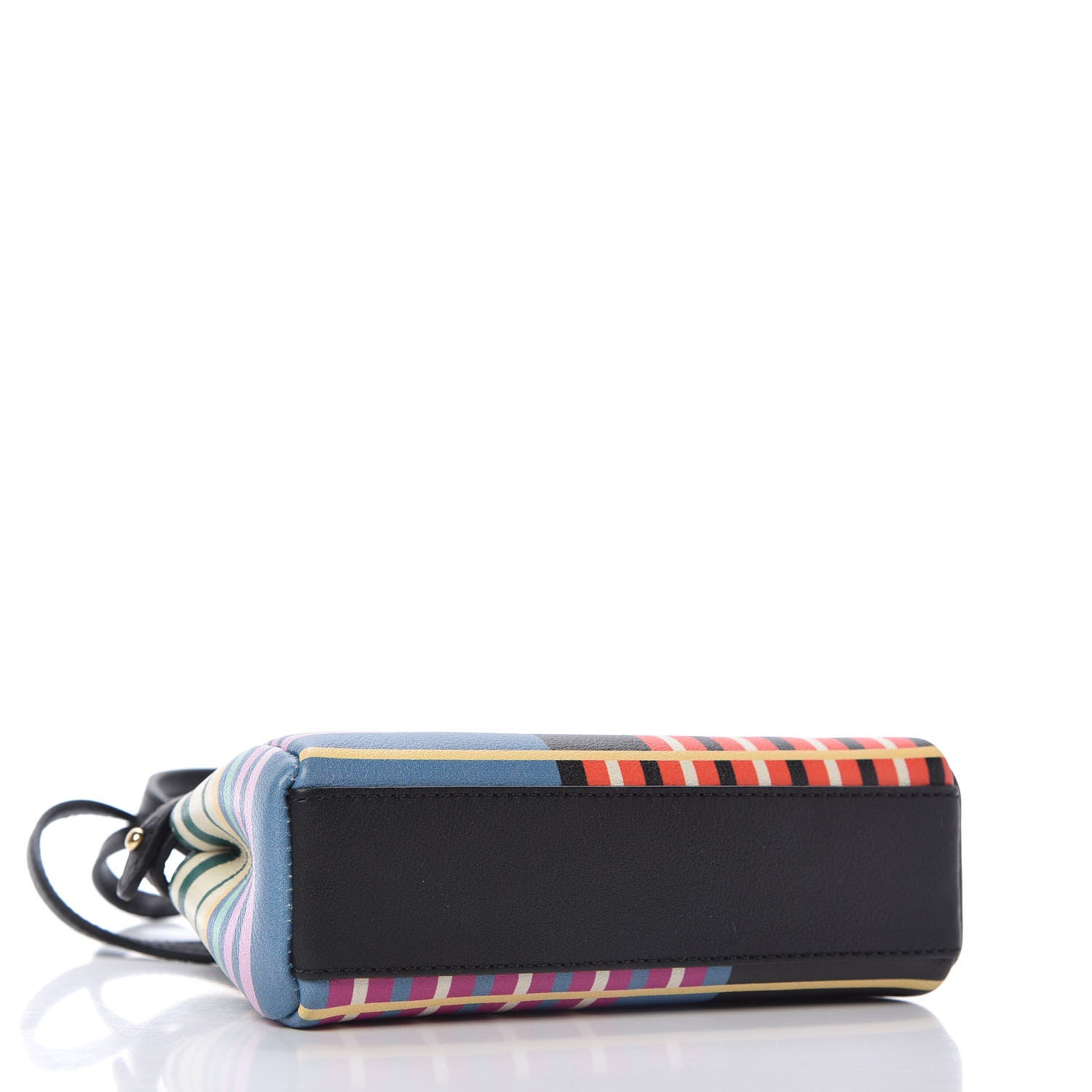 Fendi Vitello Seta Digital Print Micro Peekaboo Iconic Satchel Multicolor Black 4 of 10