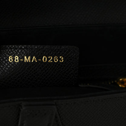 Christian Dior Grained Calfskin Saddle Bag Black 7 of 10