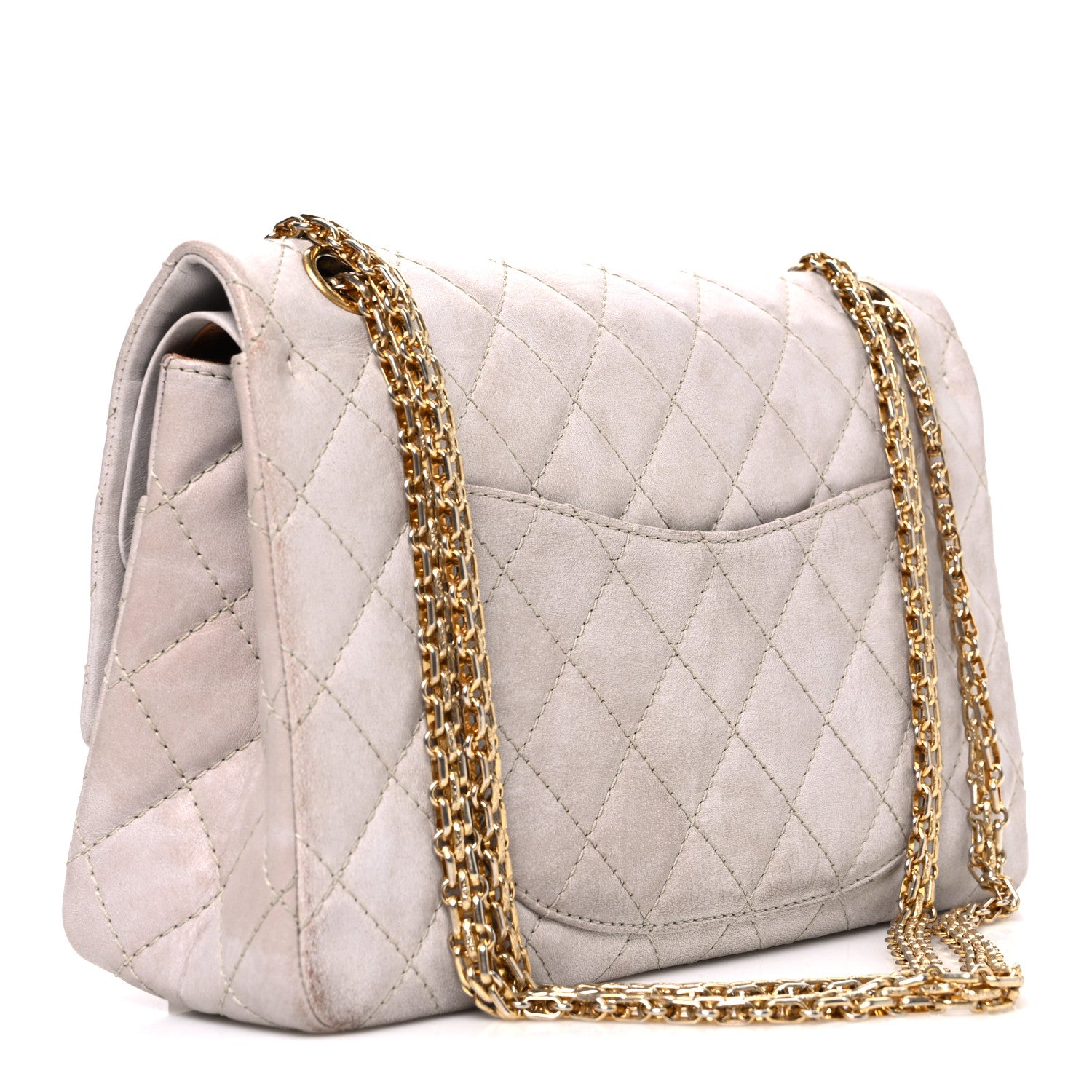 Chanel Aged Calfskin Quilted 2.55 Reissue 226 Flap Blanc Fonce 3 of 10