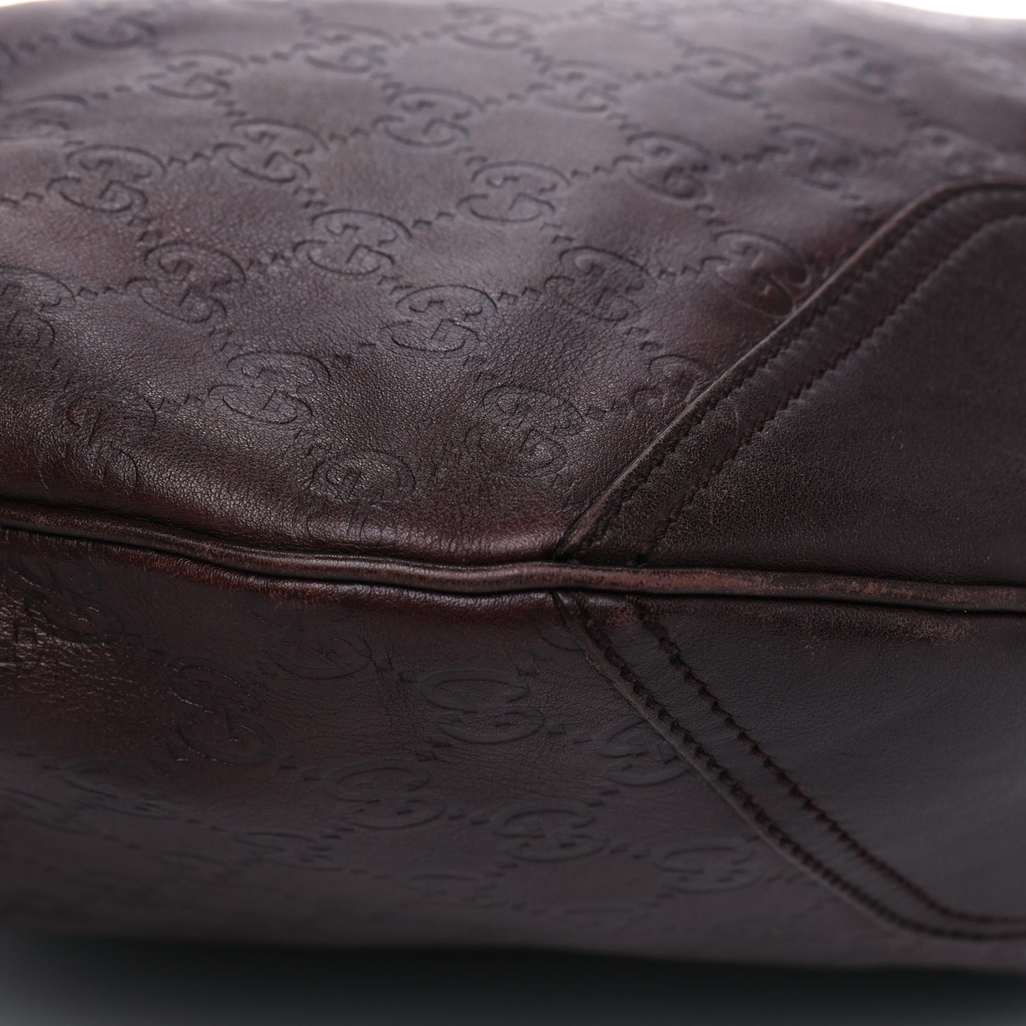 Guccissima Large Princy Hobo Dark Brown