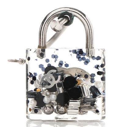 Chanel Plexiglass Pearl CC Earrings Grey 4 of 5