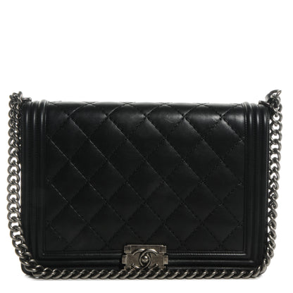 Chanel Calfskin Quilted Large Boy Flap Black 1 of 8
