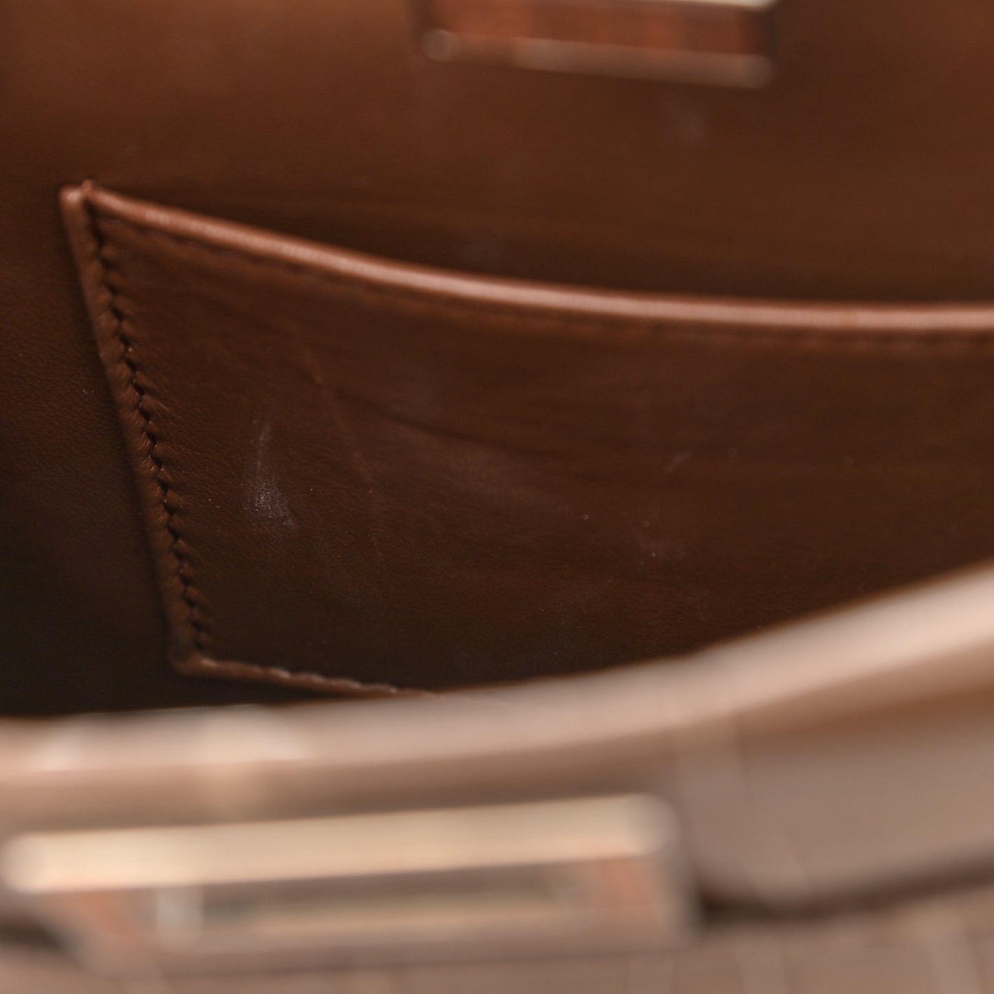 Crocodile Mini Peekaboo Iconic Satchel Brown