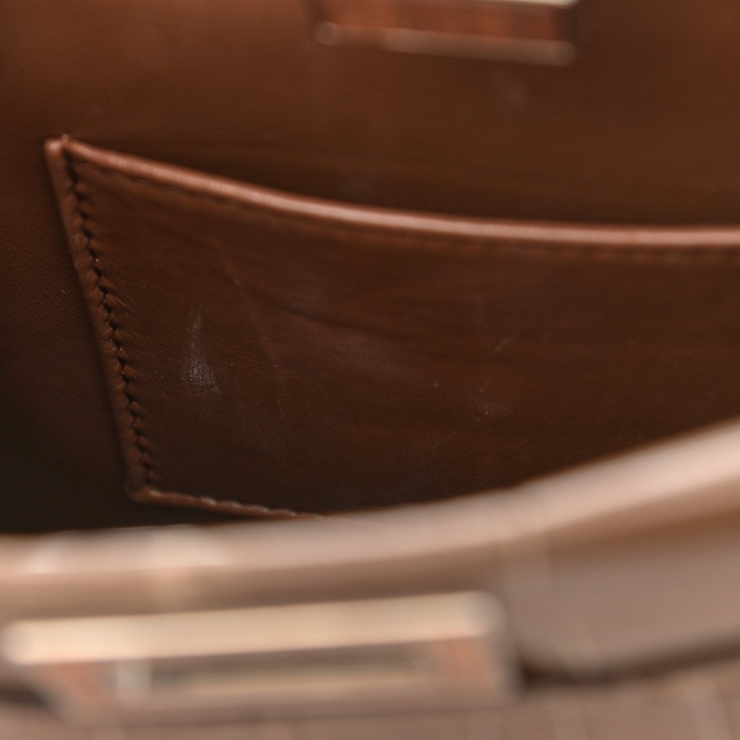 Fendi Crocodile Mini Peekaboo Iconic Satchel Brown 9 of 9