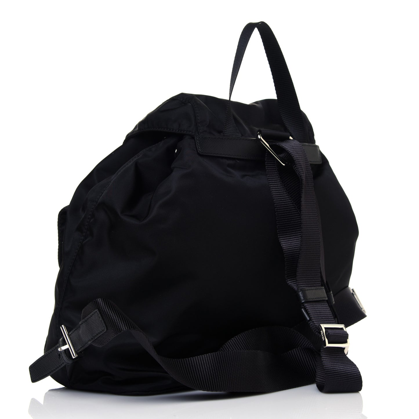 Tessuto Nylon Saffiano Medium Backpack Black