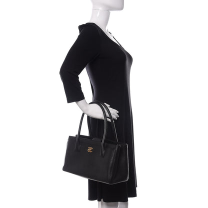 Chanel Calfskin Small Cerf Executive Shopper Tote Black 2 of 12