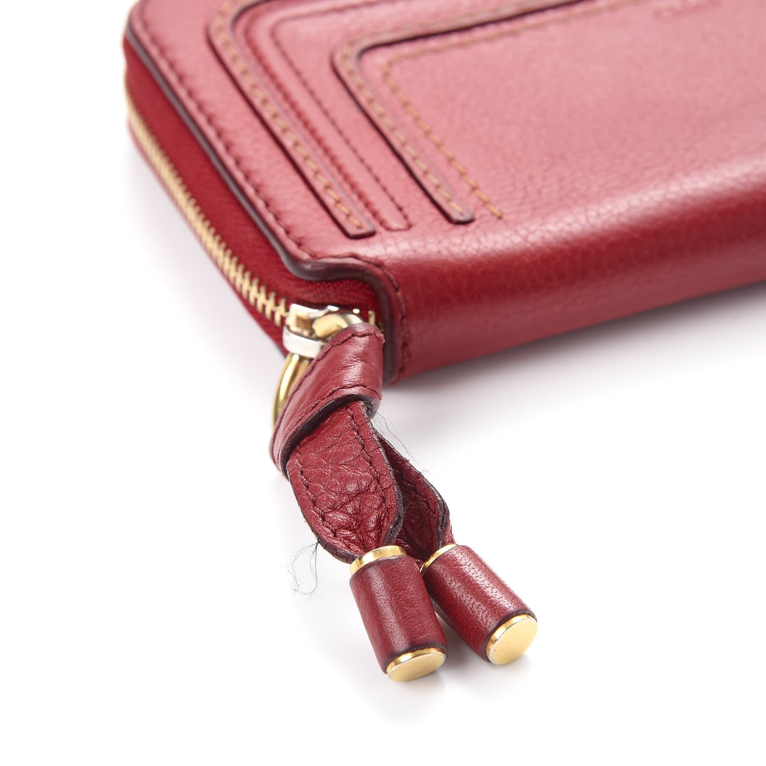 Chloe Grained Calfskin Marcie Long Zip Around Wallet Red 5 of 11