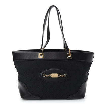Gucci Monogram Large Punch Tote Black 1 of 9