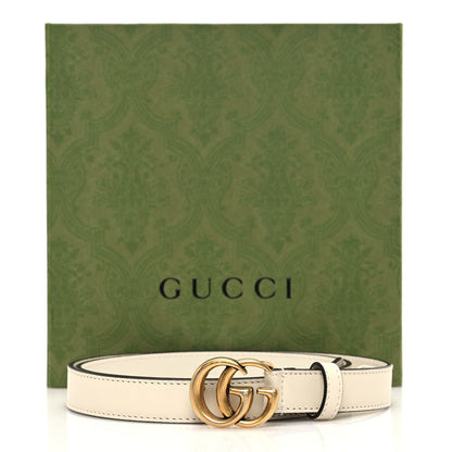 Gucci Calfskin Double G 20mm Belt 85 34 Mystic White 5 of 5