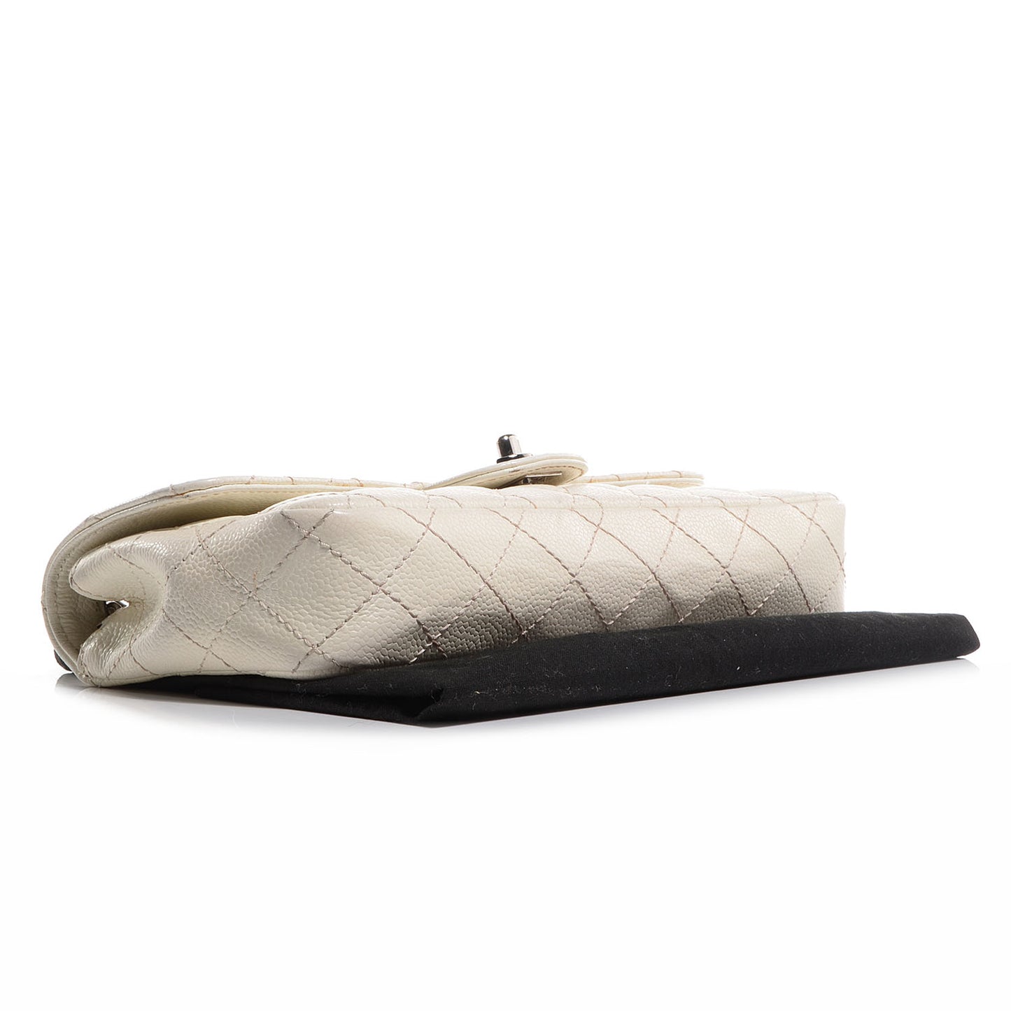 Caviar Quilted East West Flap White