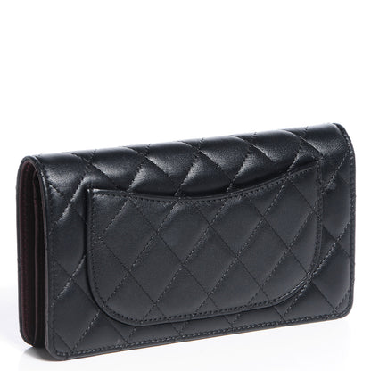Chanel Lambskin Quilted Yen Wallet Black 3 of 9