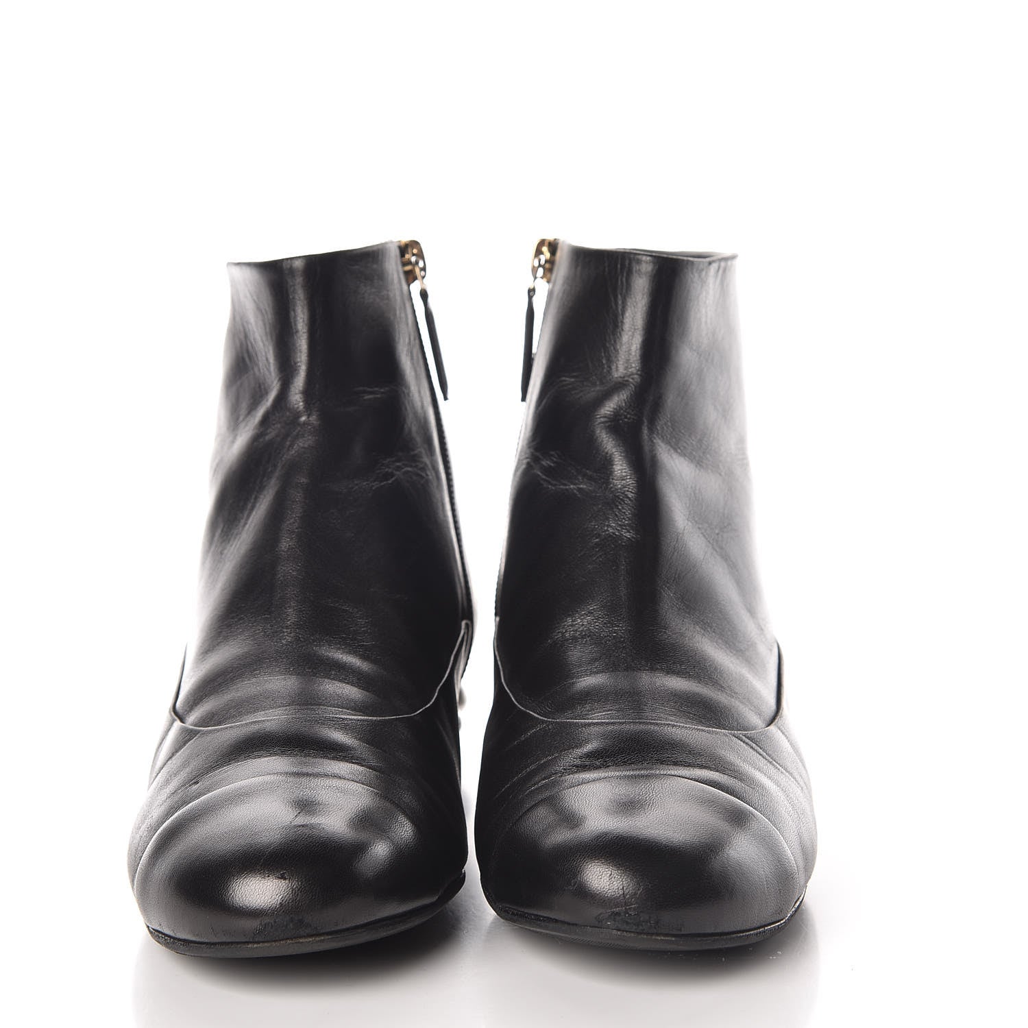 Chanel Lambskin Pearl Short Boots 40 Black 2 of 14