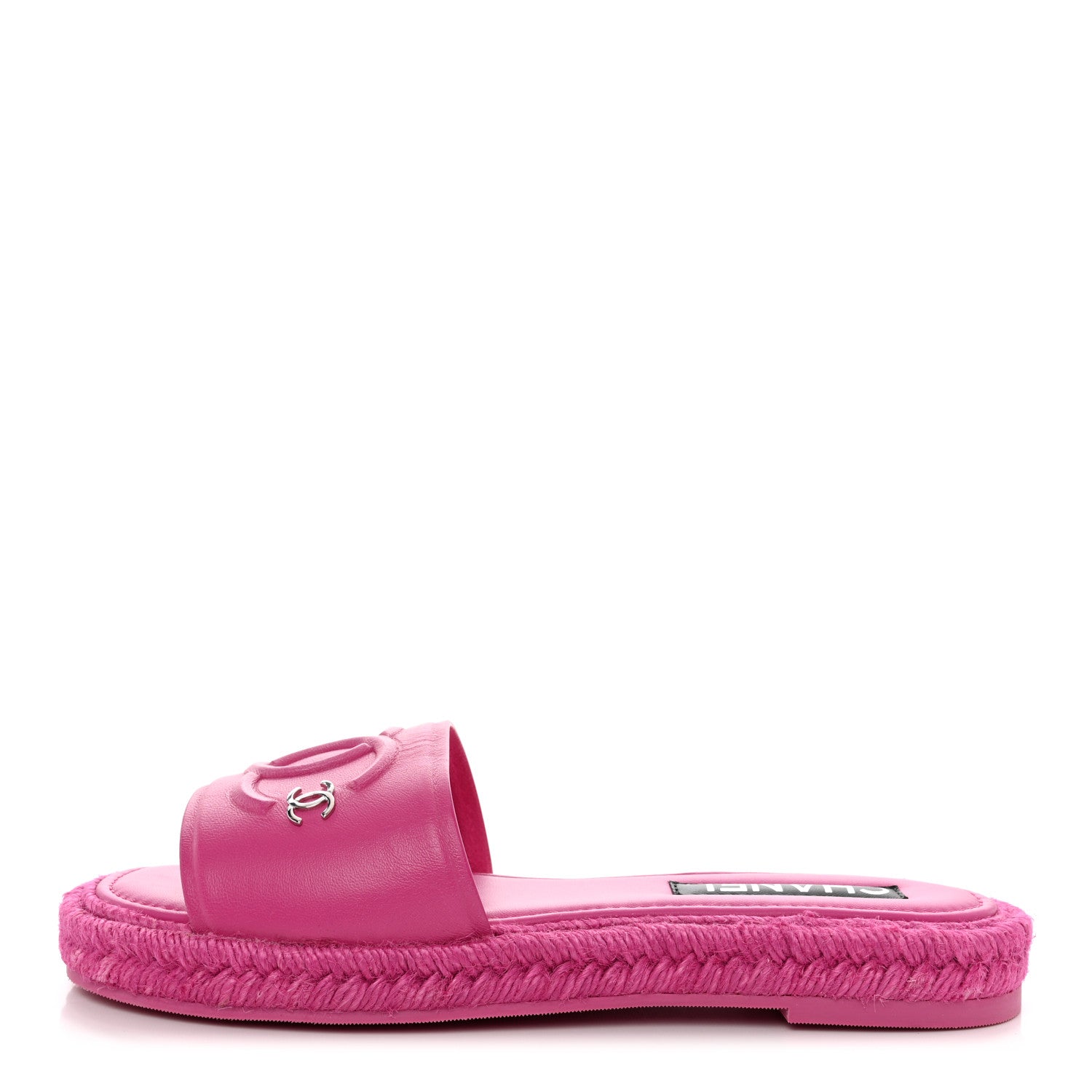 Chanel Lambskin Cord Braided Slide Sandals 40 Pink 1 of 8
