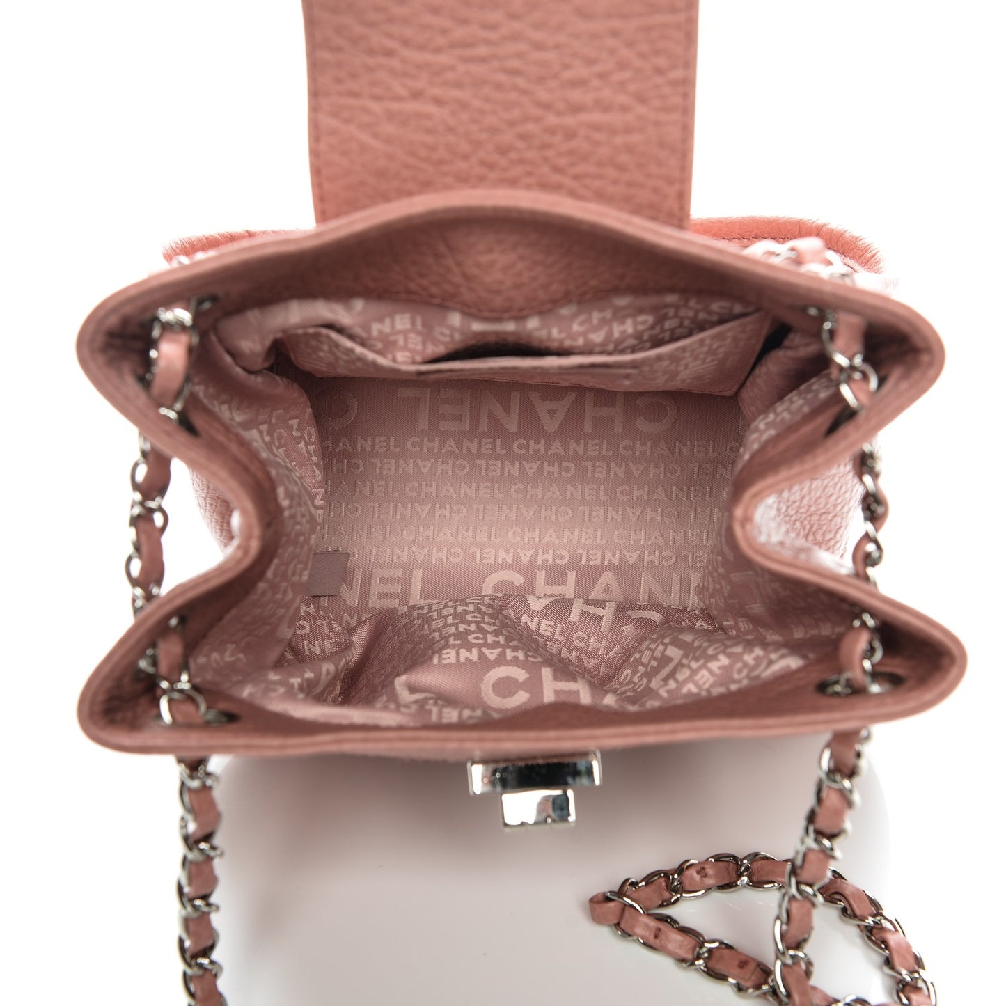 Grained Calfskin Mademoiselle Accordion Flap Pink