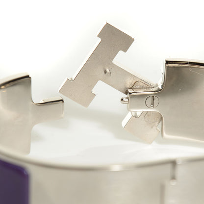 Hermes Enamel Wide Clic Clac H Bracelet GM Pourpre 4 of 5