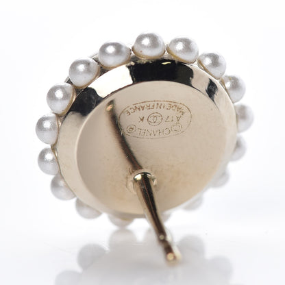 Chanel Pearl CC Earrings Gold 3 of 5