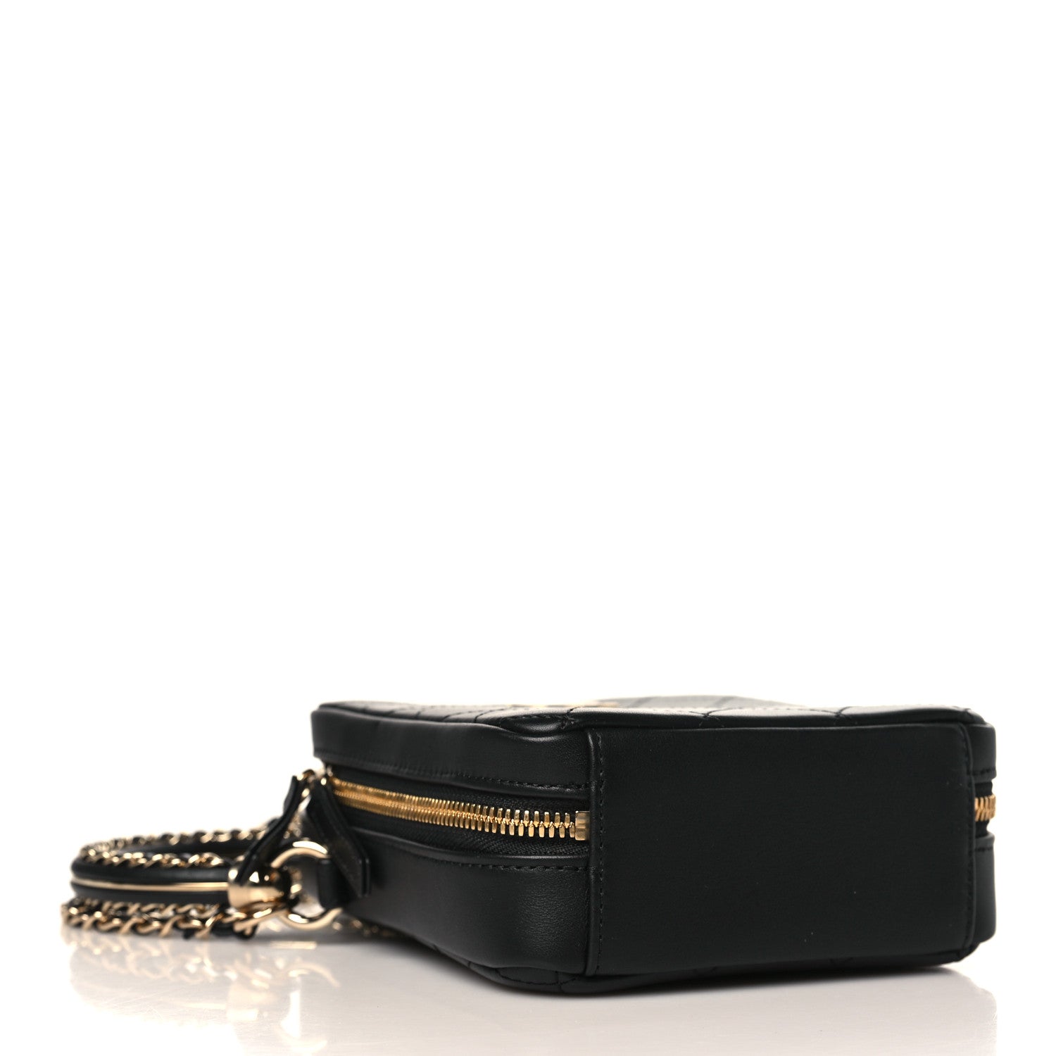 Chanel Calfskin Stitched Cup Of Tea Vanity Case Black 4 of 9
