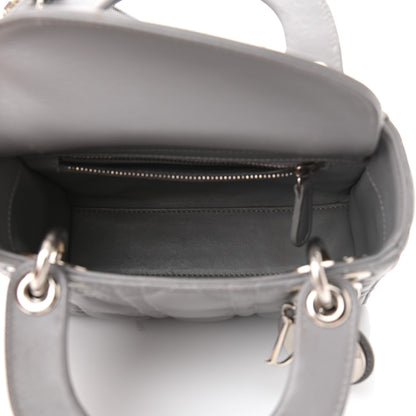 Christian Dior Lambskin Cannage Mini Lady Dior Crystal Strap Grey 5 of 11