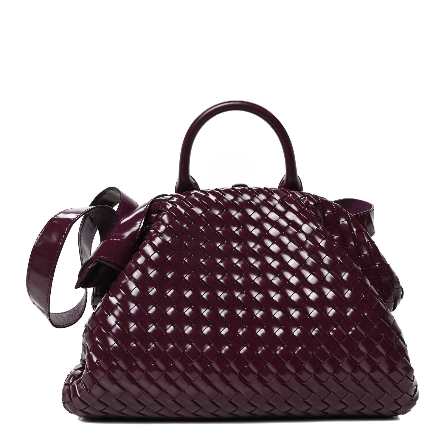 Bottega Veneta Polished Nappa Intrecciato Small Padded The Handle Tote Mystic 1 of 9