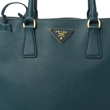 Prada Saffiano Lux Large Galleria Double Zip Tote Ottanio 9 of 10