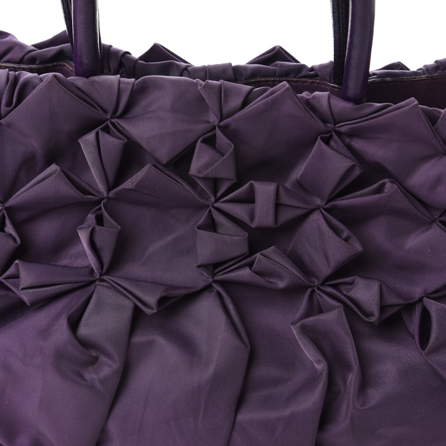 Tessuto Nylon Origami Pleated Handbag Mirtillo
