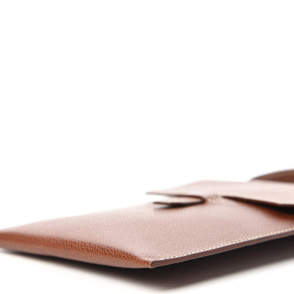 Hermes Veau Lisse Amelie Flat Pochette Noisette 7 of 10