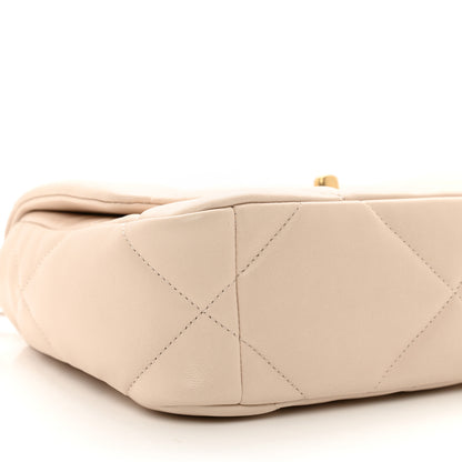 Chanel Lambskin Quilted Medium Chanel 19 Flap Light Beige 8 of 9