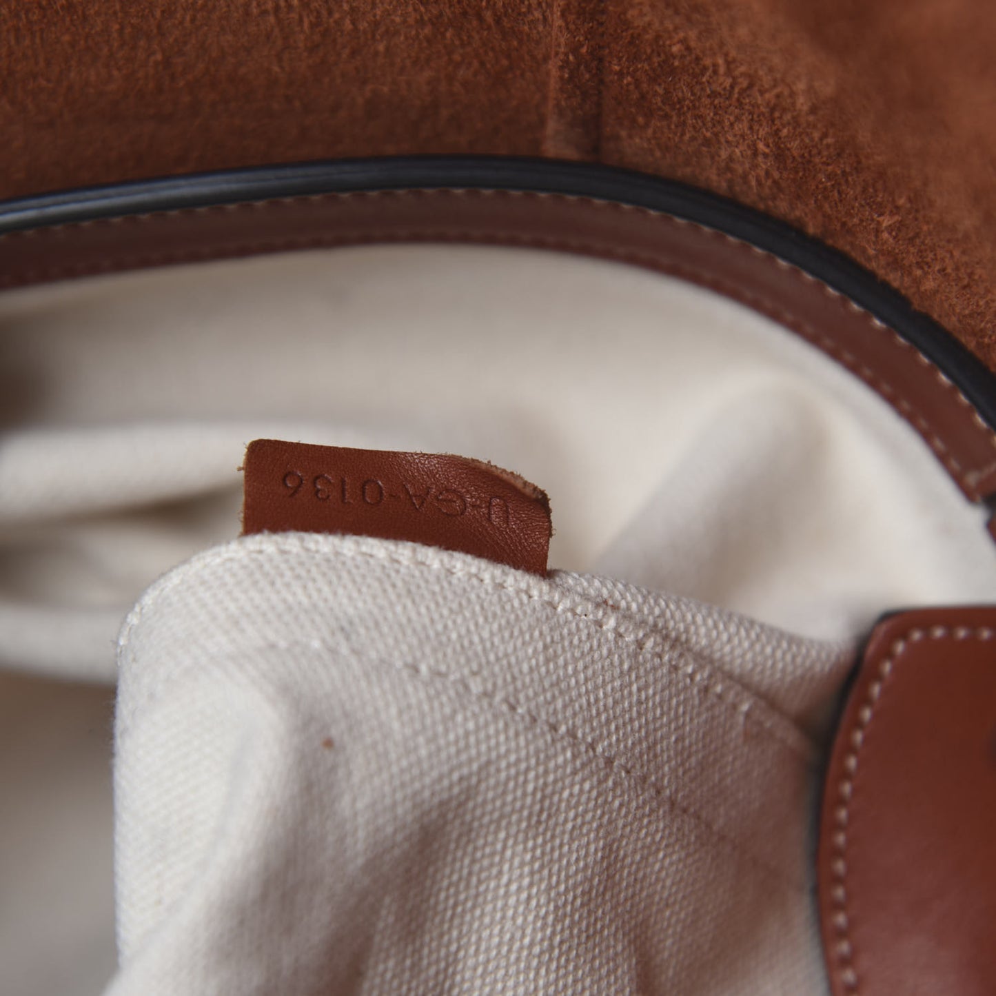 Natural Calfskin Large Holdall Shoulder Bag Brick