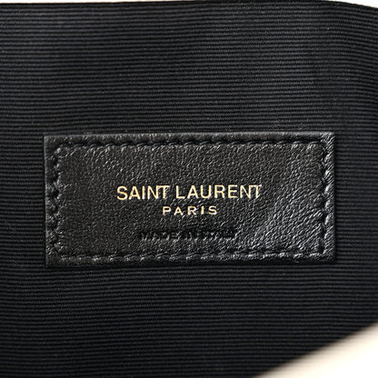 Saint Laurent Grain De Poudre Uptown Pouch Blanc Vintage 6 of 8