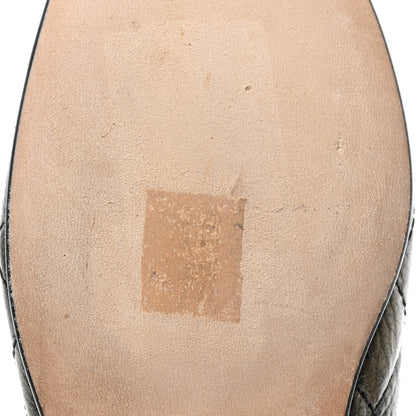 Chanel Metallic Aged Calfskin Quilted CC Cap Toe Ballerina Flats 36.5 Dark Brown 11 of 17
