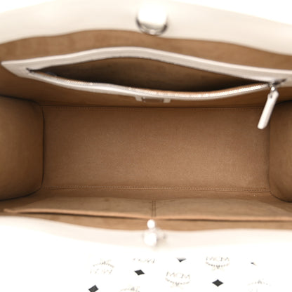MCM Visetos Large Munchen Tote White 6 of 11