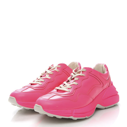 Gucci Calfskin Mens Rhyton Sneakers 10 Fuxia Fluo 3 of 10