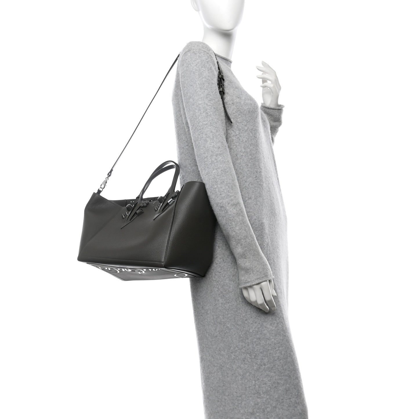 Calfskin Empire Spike Studded Cabachic Tote Rocket