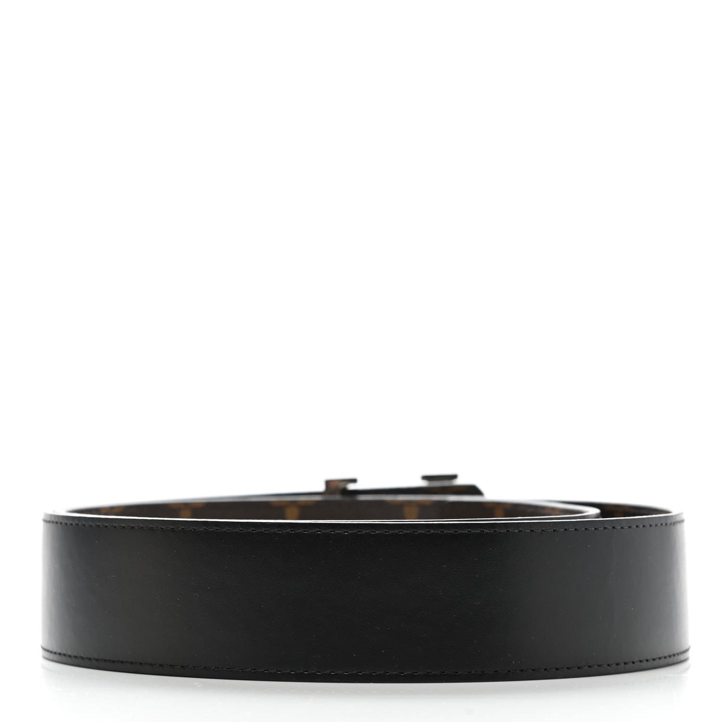 Calfskin Monogram 40mm LV Initiales Reversible Belt 95 38 Black