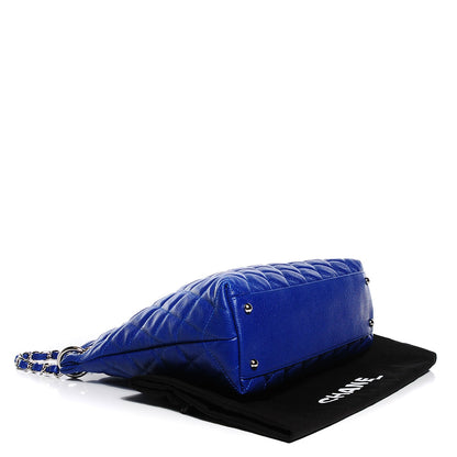 Chanel Caviar Quilted Easy Zip Tote Cobalt Blue 4 of 7