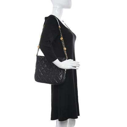 Chanel Caviar Quilted Twist Your Buttons Hobo Black 2 of 11