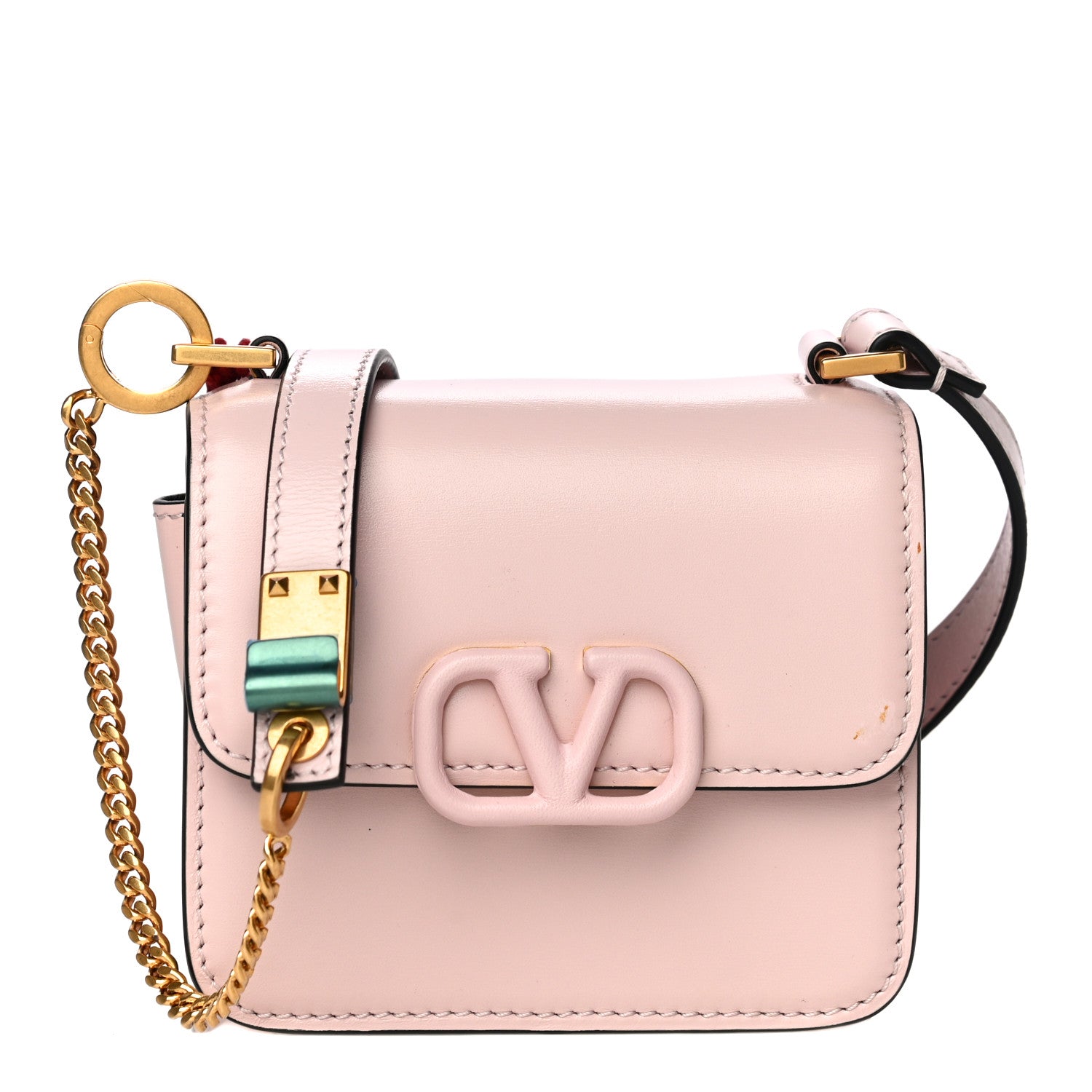 Valentino Garavani Smooth Calfskin Micro VSling Shoulder Bag Rose Quartz 1 of 10